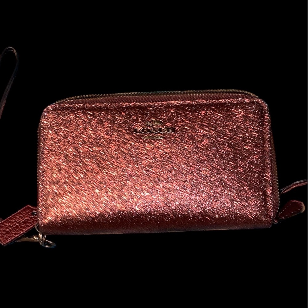 NWT COACH Elegant Metallic Red Women's Wallet